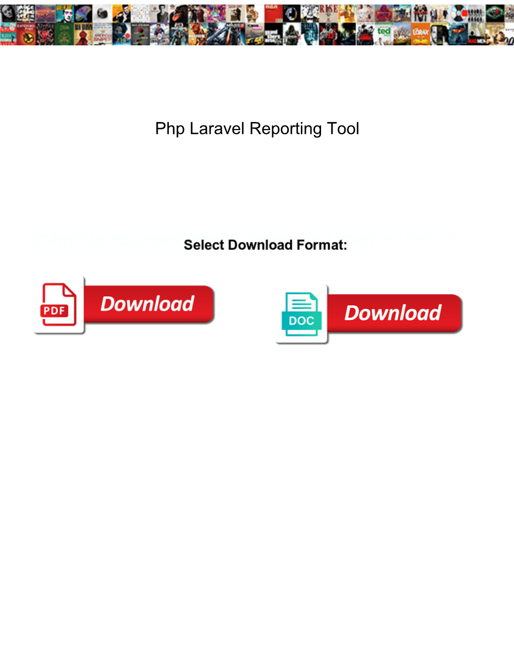 Php Laravel Reporting Tool