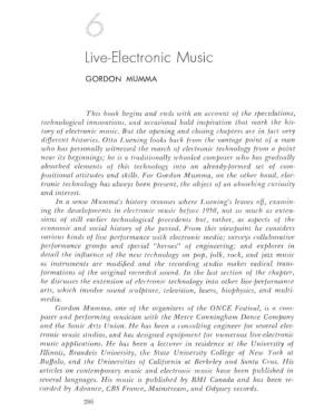 Live-Electronic Music