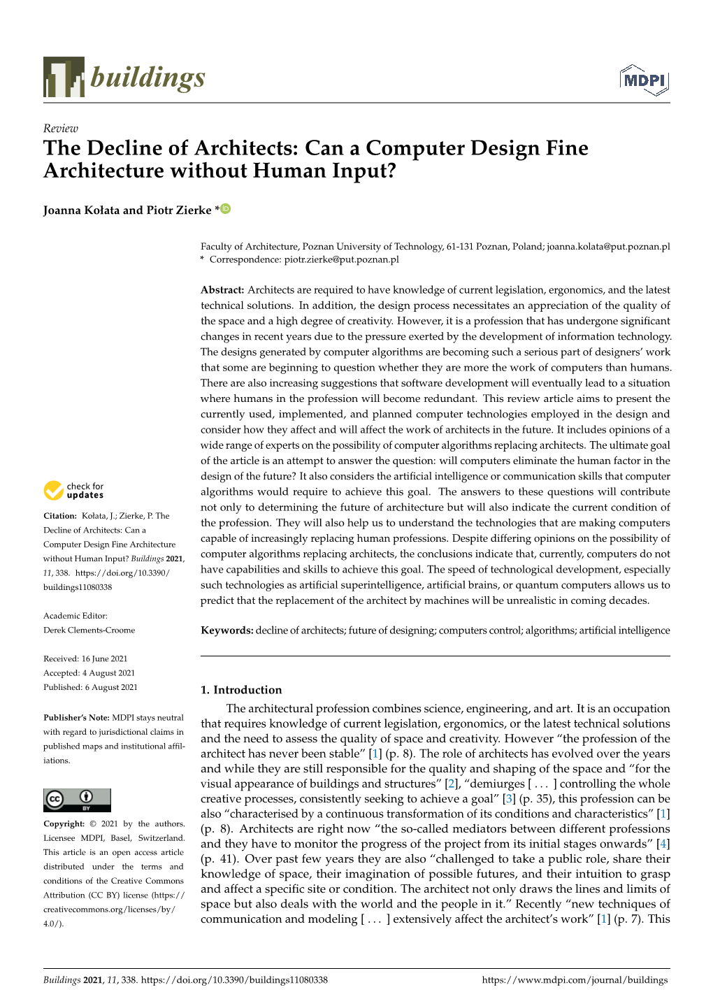 Can a Computer Design Fine Architecture Without Human Input?