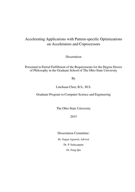 Accelerating Applications with Pattern-Specific Optimizations On