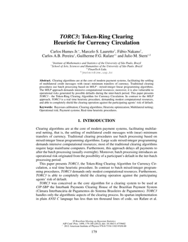 TORC3: Token-Ring Clearing Heuristic for Currency Circulation
