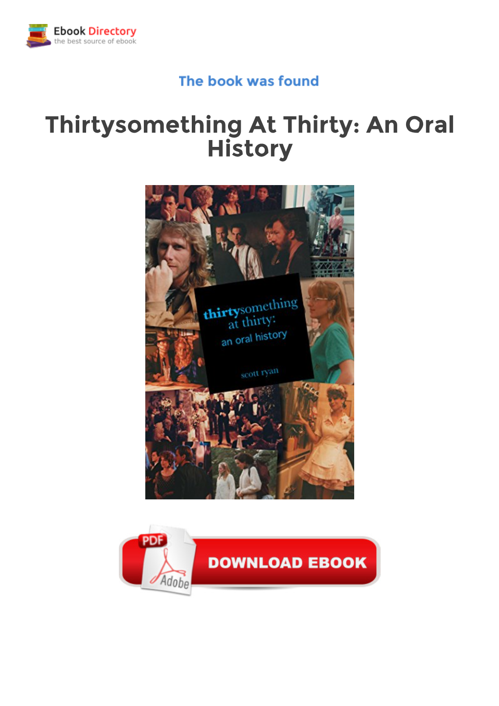 Ebook Thirtysomething at Thirty: an Oral History Freeware