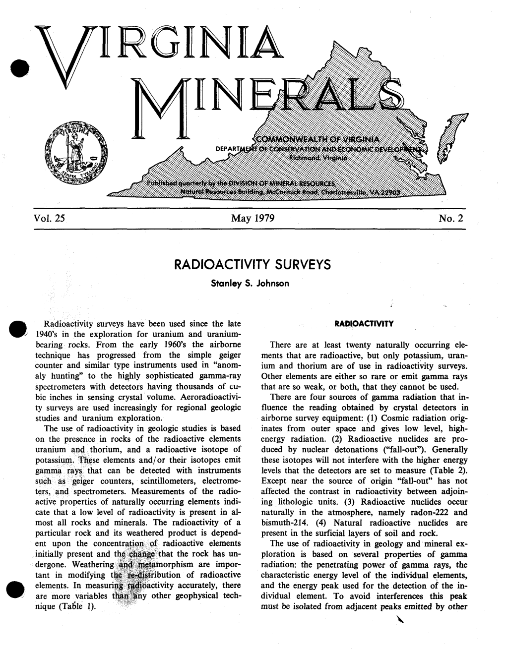 RADIOACTIVITY SURVEYS Stanley S