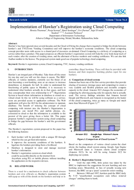 Implementation of Hawker's Registration Using Cloud Computing