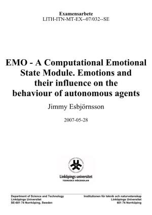 EMO - a Computational Emotional State Module