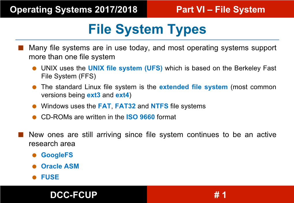 File System Types