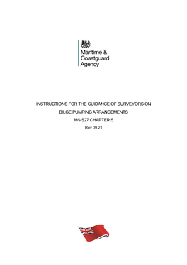 BILGE PUMPING ARRANGEMENTS MSIS27 CHAPTER 5 Rev 09.21
