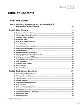 Table of Contents