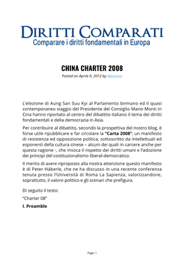 CHINA CHARTER 2008 Posted on Aprile 9, 2012 by Nessuno