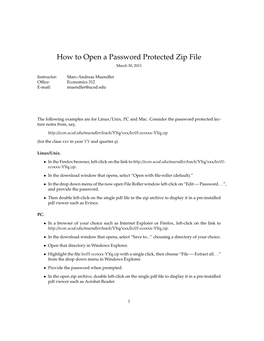 How to Open a Password Protected Zip File March 30, 2011