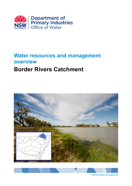 Water Resources and Management Overview Border Rivers Catchment