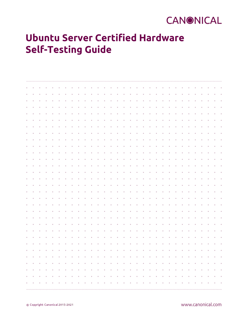 Ubuntu Server Certified Hardware Self-Testing Guide
