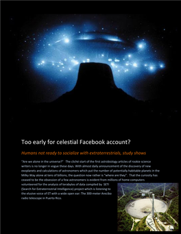 Too Early for Celestial Facebook Account?