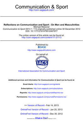 Communication & Sport