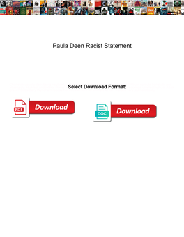 Paula Deen Racist Statement