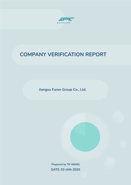 Company Verification Report