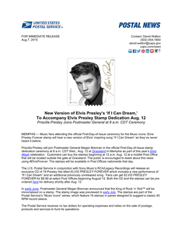 New Version of Elvis Presley's 'If I Can Dream,' to Accompany Elvis