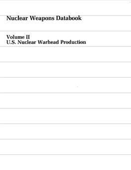 Nuclear Weapons Databook