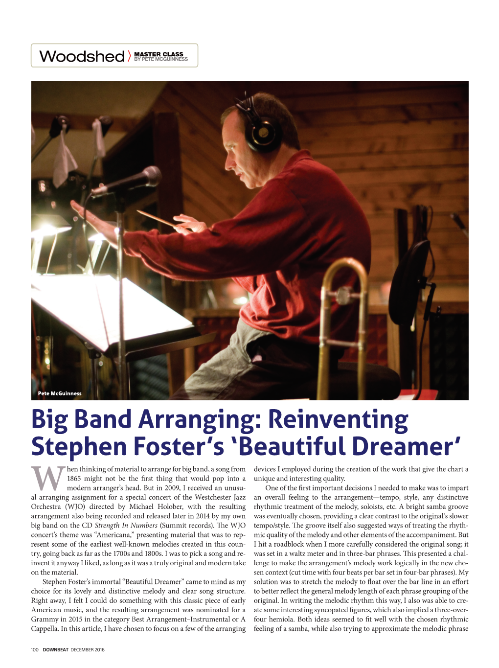 Big Band Arranging: Reinventing Stephen Foster's 'Beautiful Dreamer'