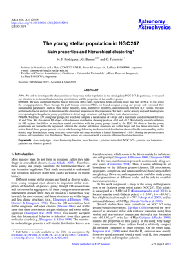 The Young Stellar Population in NGC 247 Main Properties and Hierarchical Clustering?