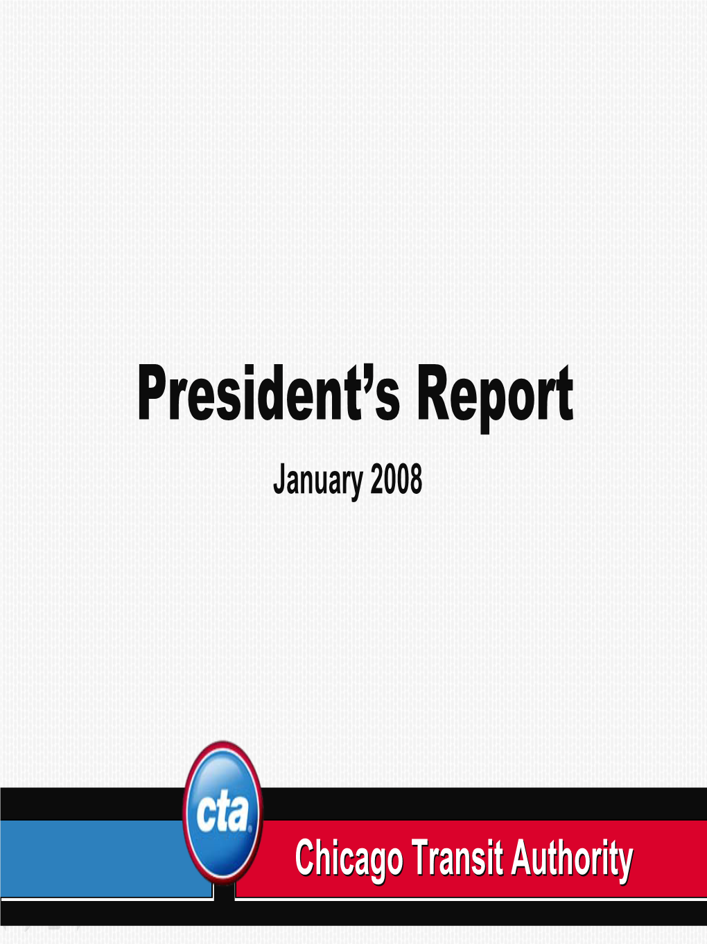 President's Report