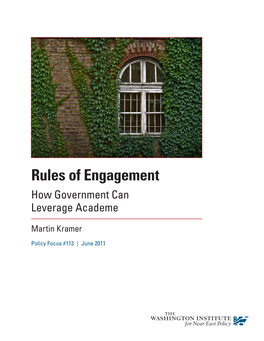 Rules of Engagement How Government Can Leverage Academe
