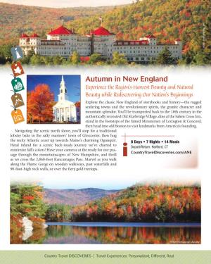 Autumn in New England Experience the Region's Harvest Bounty