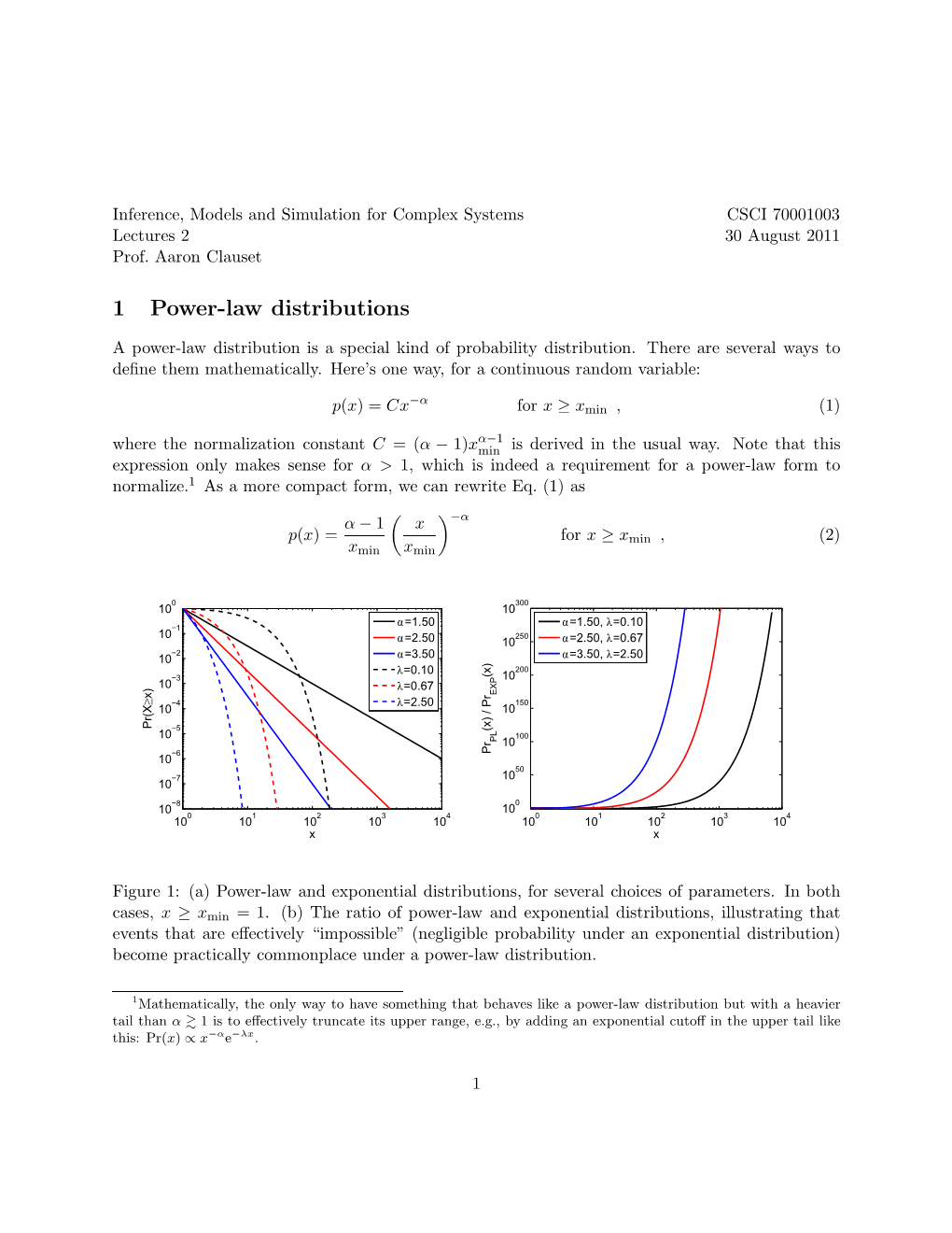 1 Power-Law Distributions