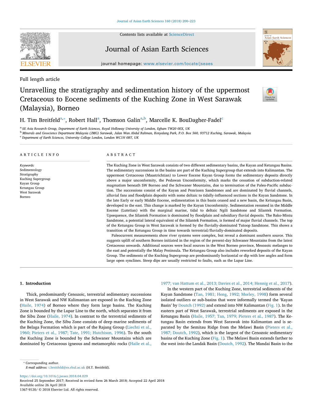 Unravelling the Stratigraphy and Sedimentation History of the Uppermost ...