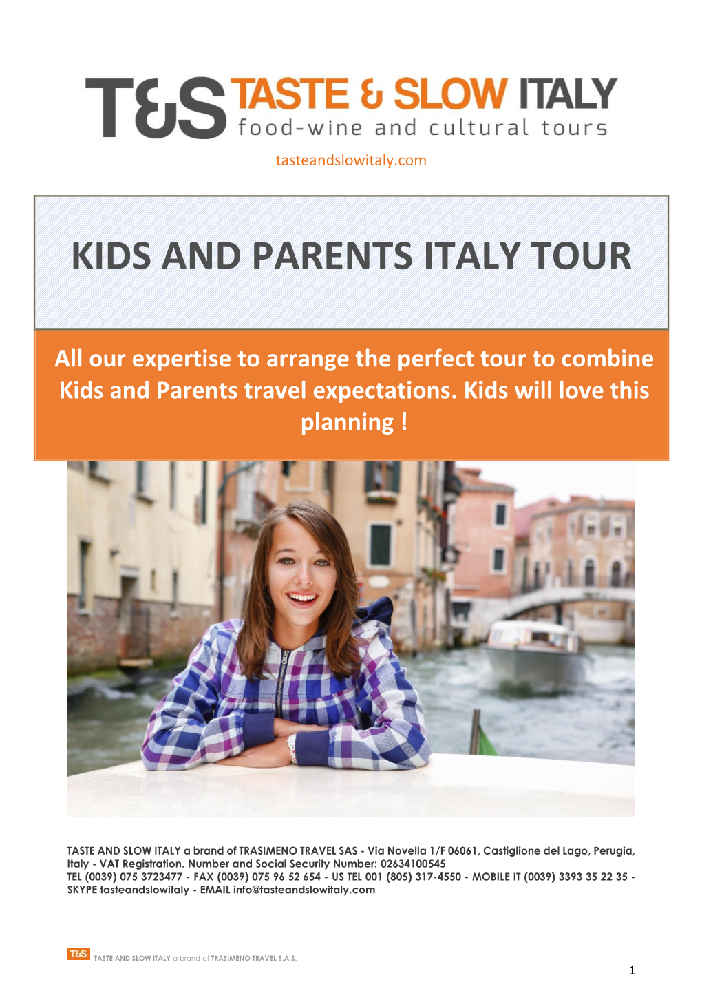 Kids and Parents Italy Tour