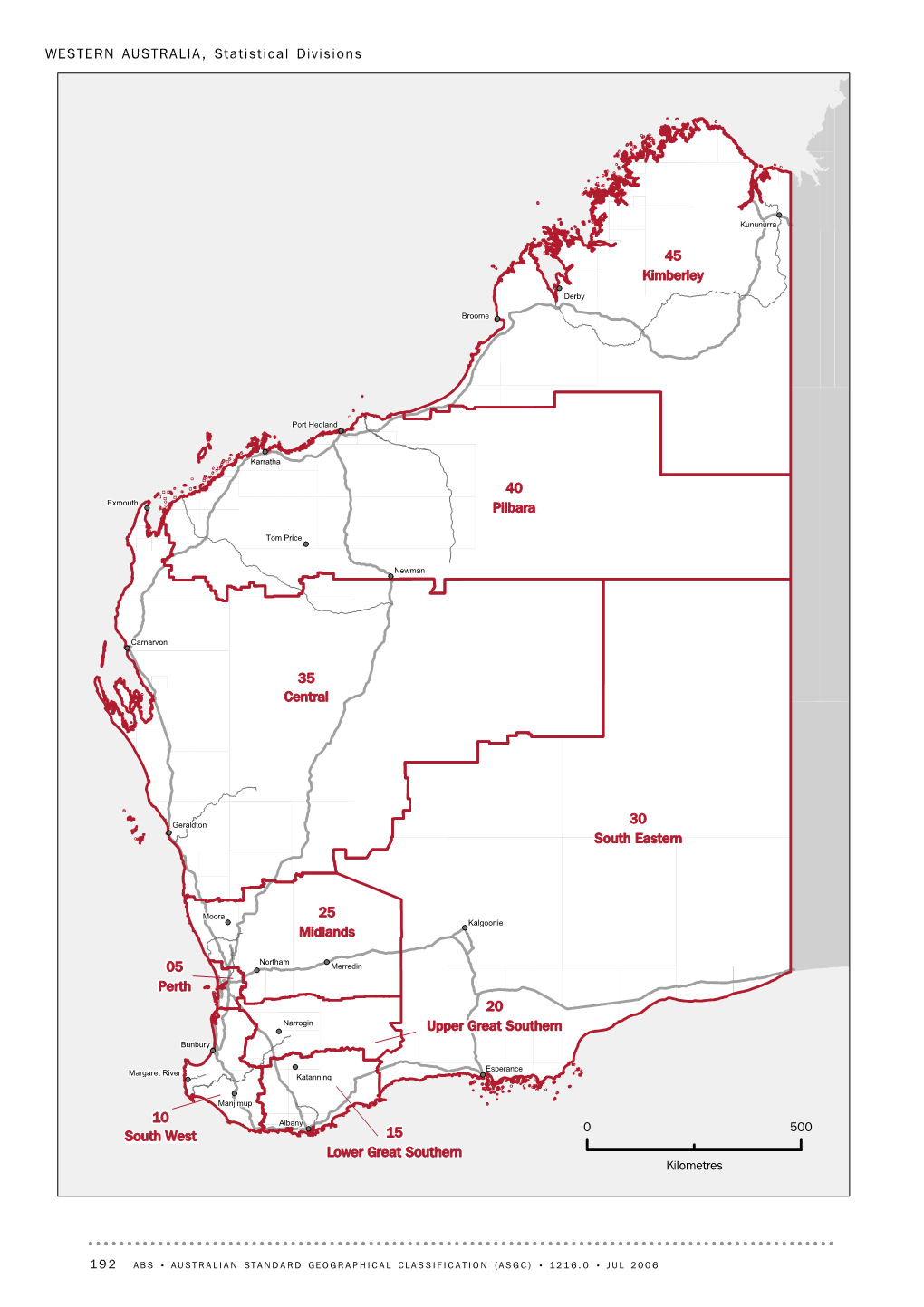 WESTERN AUSTRALIA, Statistical Divisions 2525252525252525 25