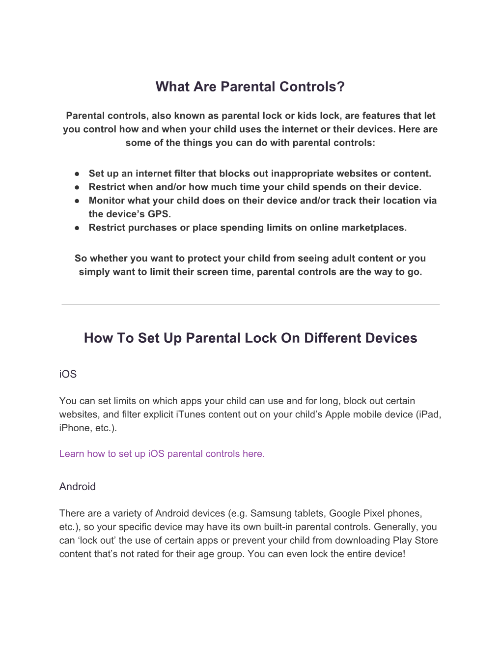 What Are Parental Controls? How to Set up Parental Lock on Different Devices
