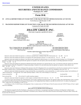 ZILLOW GROUP, INC. (Exact Name of Registrant As Specified in Its Charter)
