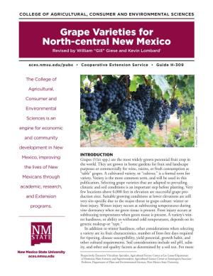 Guide H-309: Grape Varieties for North-Central New Mexico