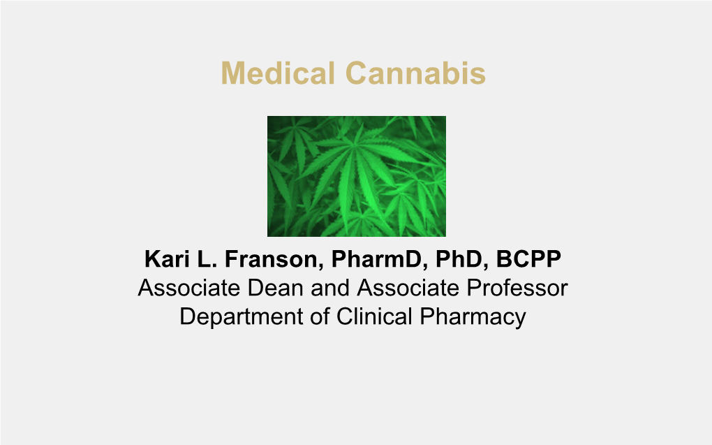 Arkansas Medical Cannabis-Printed Slides