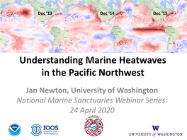 Understanding Marine Heatwaves in the Pacific Northwest