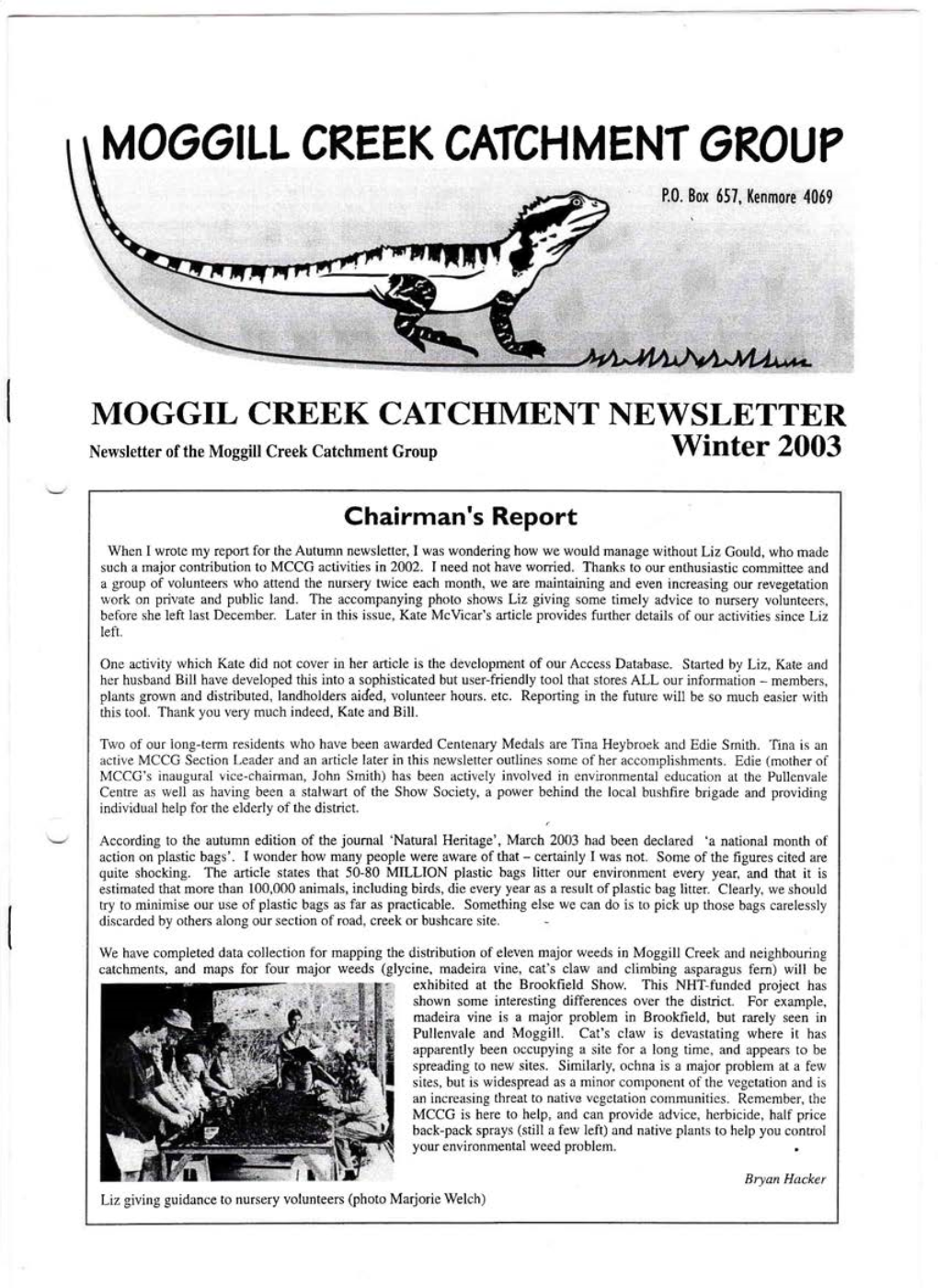 Newsletter Winter 2003