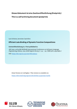 (Postprint): Efficient Late Bind