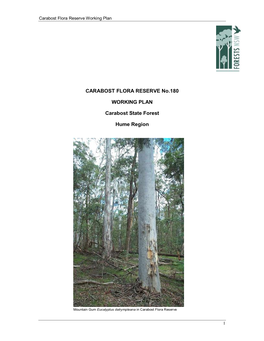 Carabost Flora Reserve Working Plan
