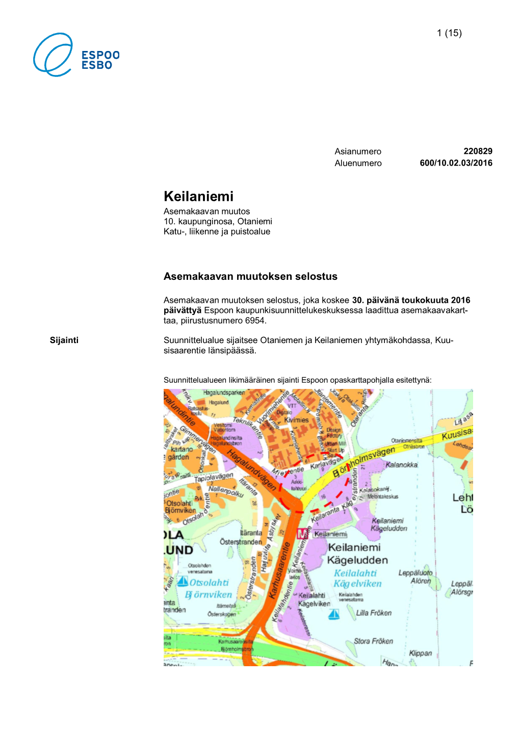 Keilaniemi Asemakaavan Muutos 10