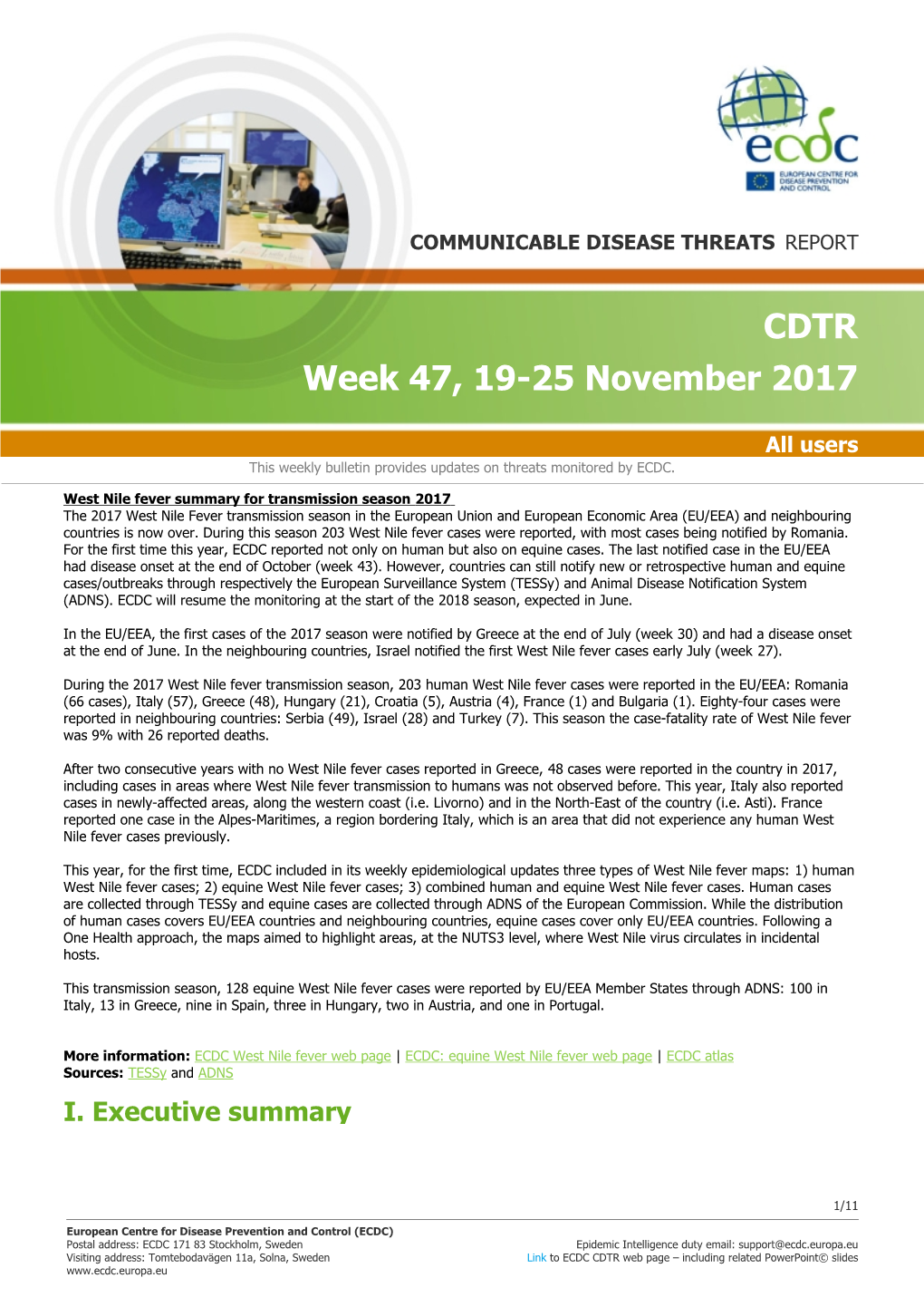 Week 47, 19-25 November 2017 CDTR