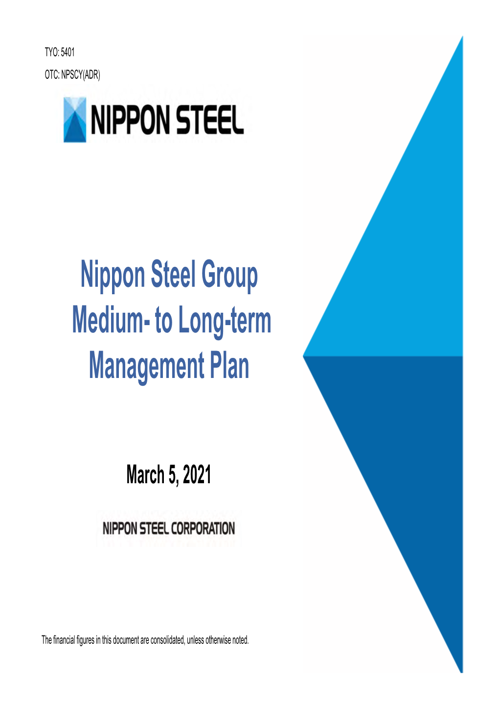 Nippon Steel Group Medium- to Long-Term Management Plan