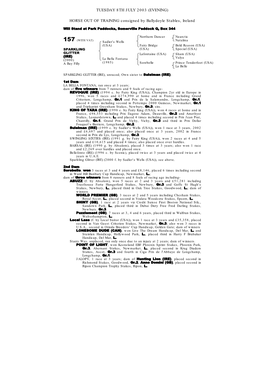 Tattersalls Racehorse .Sponsorship Scheme