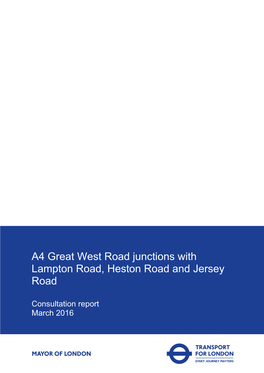 A4 Great West Road Junctions with Lampton Road, Heston Road and Jersey Road