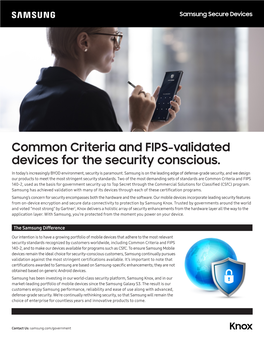 Common Criteria and FIPS-Validated Devices for the Security Conscious