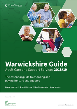 Warwickshire Guide Adult Care and Support Services 2018/19