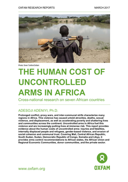 THE HUMAN COST of UNCONTROLLED ARMS in AFRICA Cross-National Research on Seven African Countries