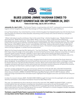 092421 Jimmie Vaughan Press Release
