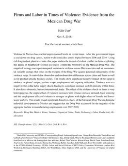 Firms and Labor in Times of Violence: Evidence from the Mexican Drug War