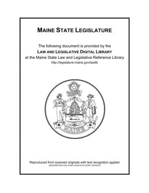 Maine Legislative Manual, 1869